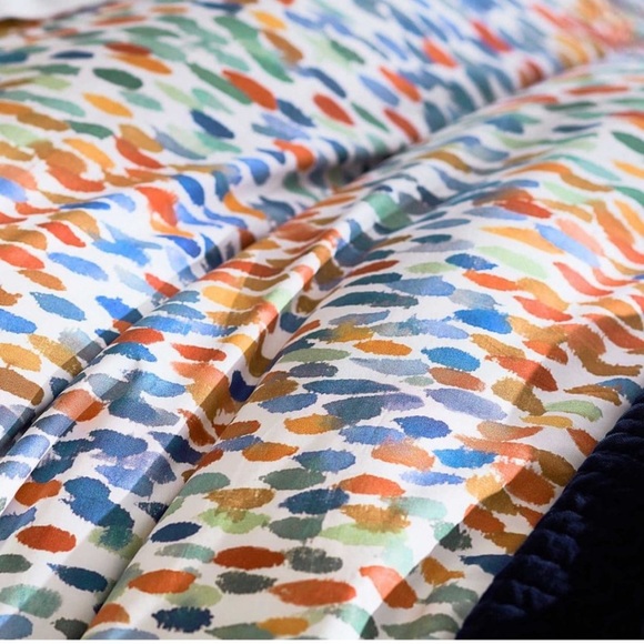 Pottery Barn Annabel Watercolor Dot Organic Percale Duvet Cover King - Picture 4 of 9